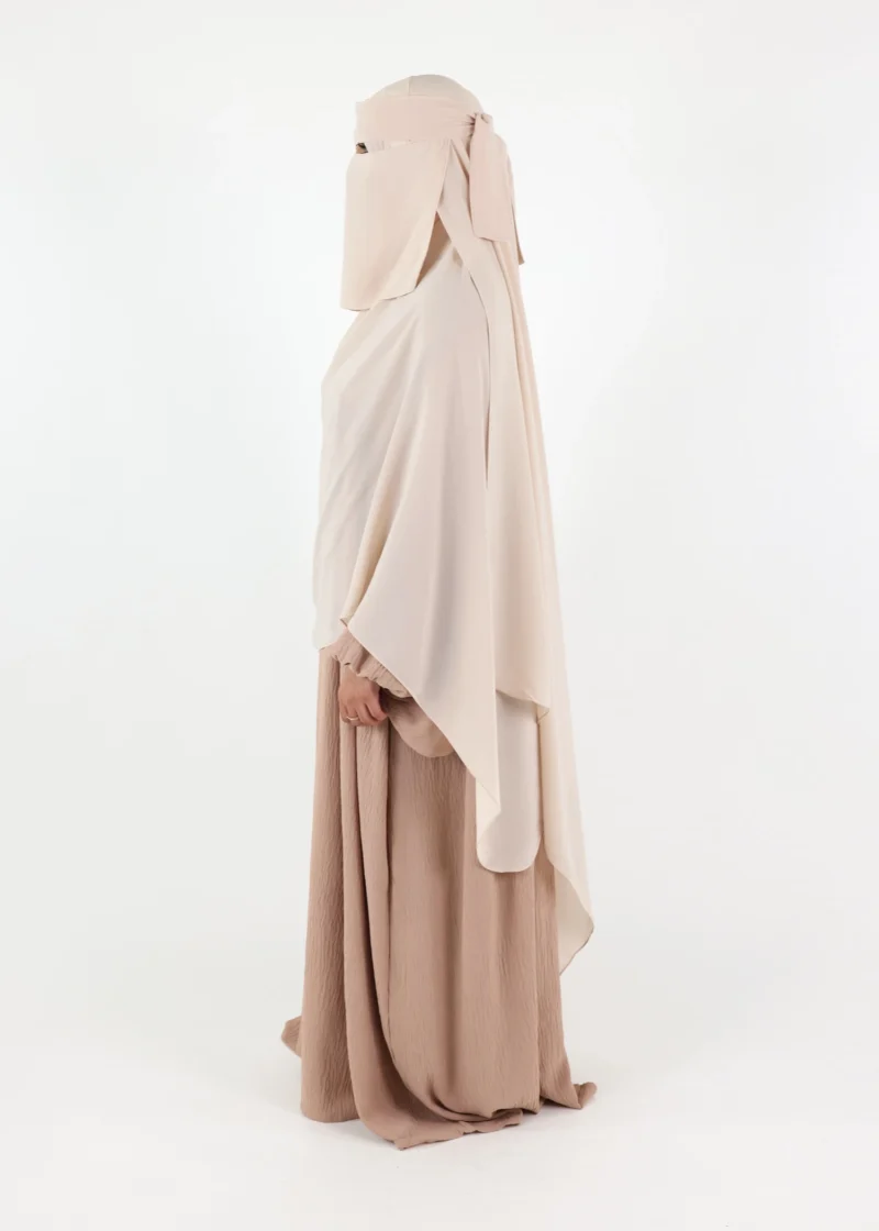 Mega Hijab 2XL- Smooth Premium Chiffon - Cream Beige - Image 4