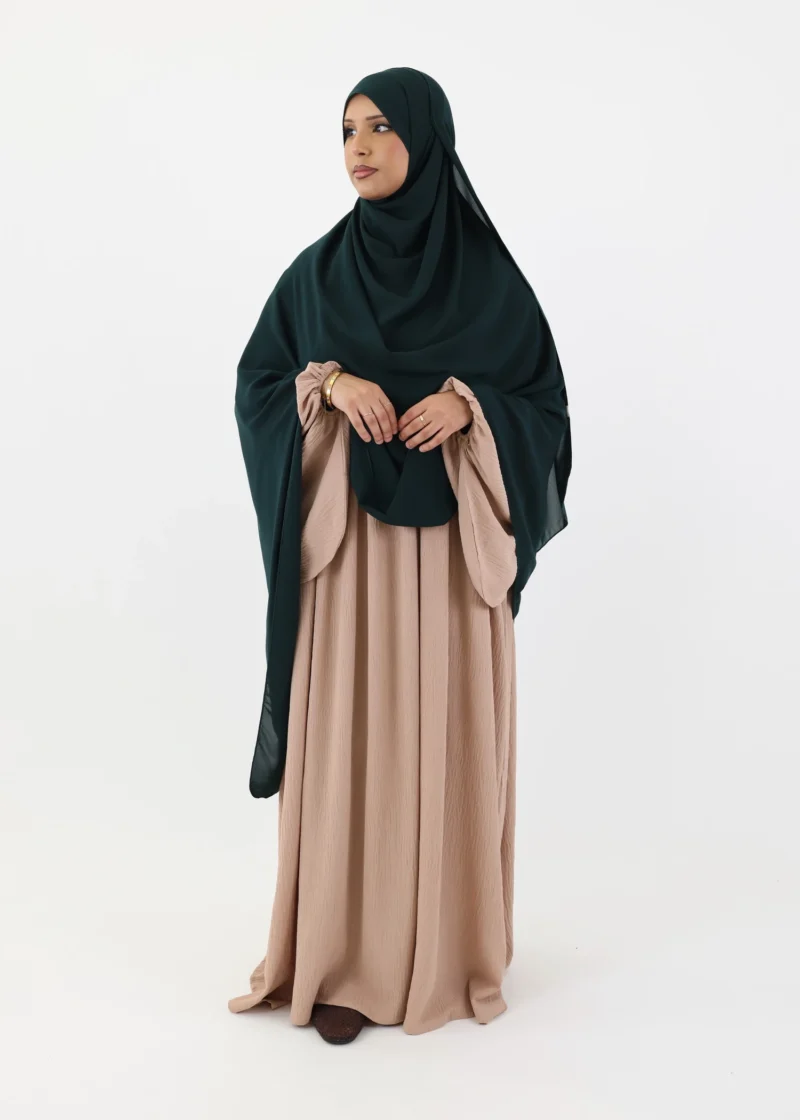 Mega Hijab 2XL- Smooth Premium Chiffon - Dark Green - Image 5