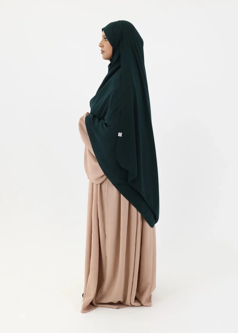 Mega Hijab 2XL- Smooth Premium Chiffon - Dark Green - Image 4