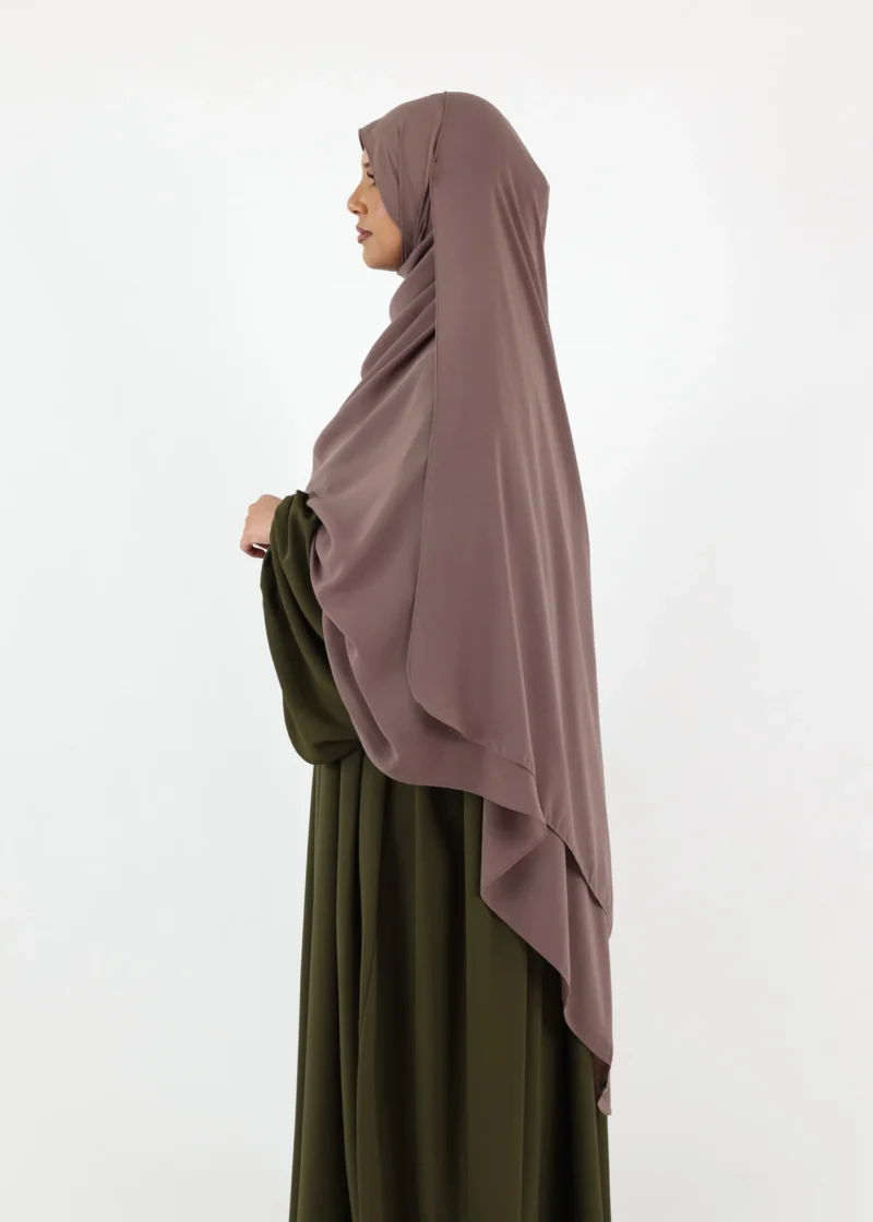 Mega Hijab 2XL- Smooth Premium Chiffon - Taupe - Image 3