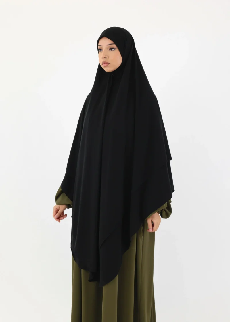 Alternative view of Mega Square Hijab - Smooth Premium Chiffon  - Black
