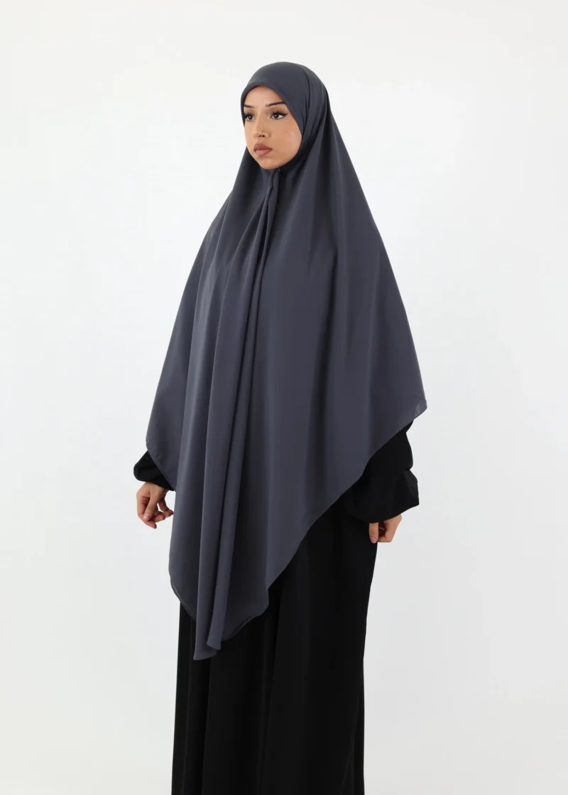 Alternative view of Mega Square Hijab - Smooth Premium Chiffon  - Charcoal Grey