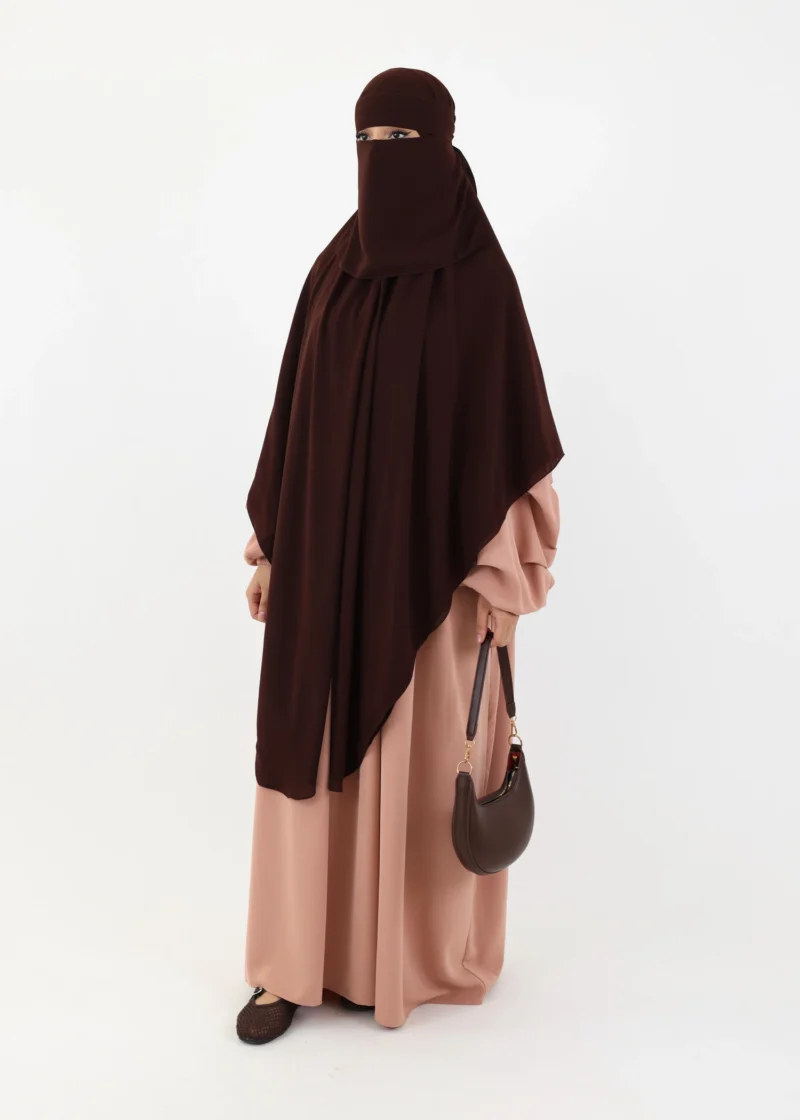 Mega Square Hijab - Smooth Premium Chiffon  - Coffee