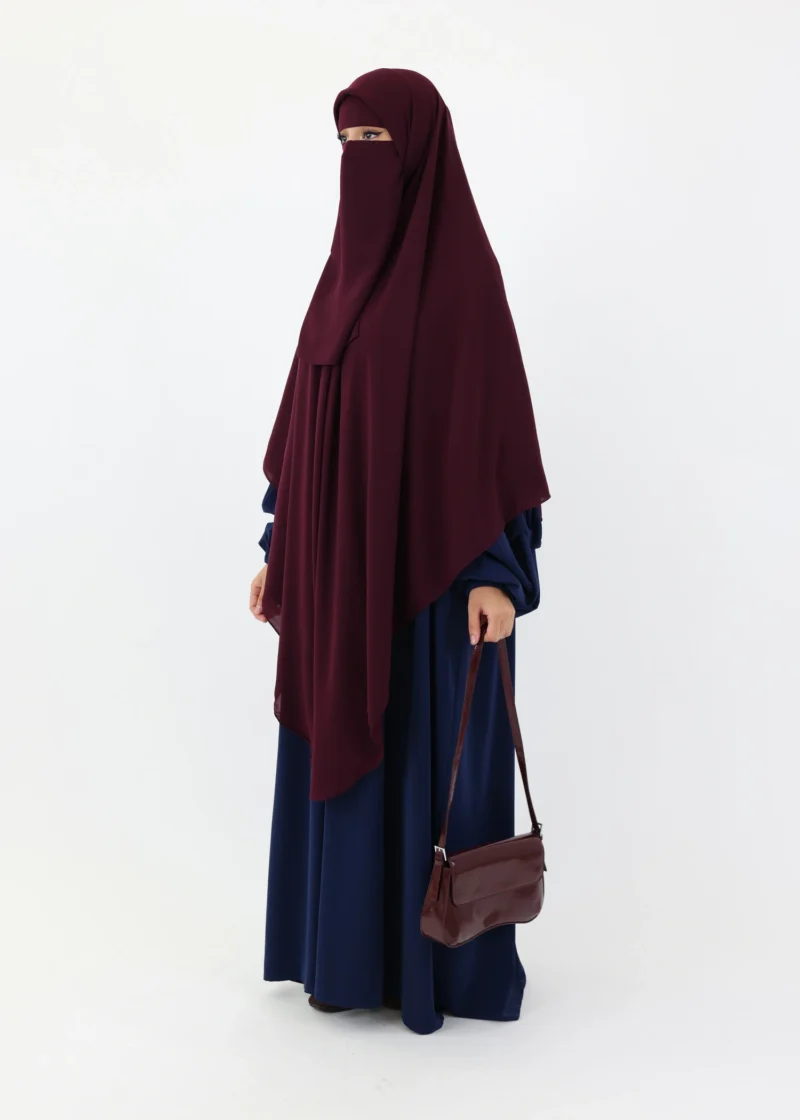 Mega Square Hijab - Smooth Premium Chiffon  - Dark Purple