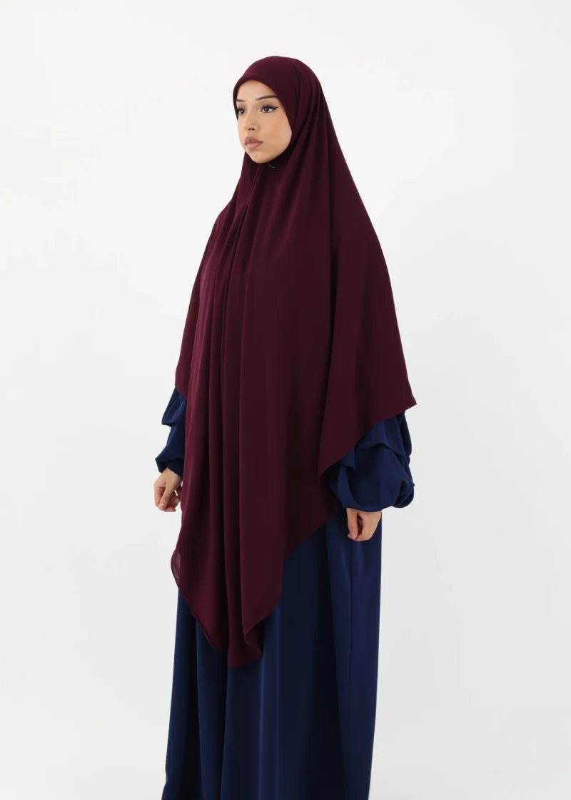 Mega Square Hijab - Smooth Premium Chiffon  - Dark Purple - Image 6