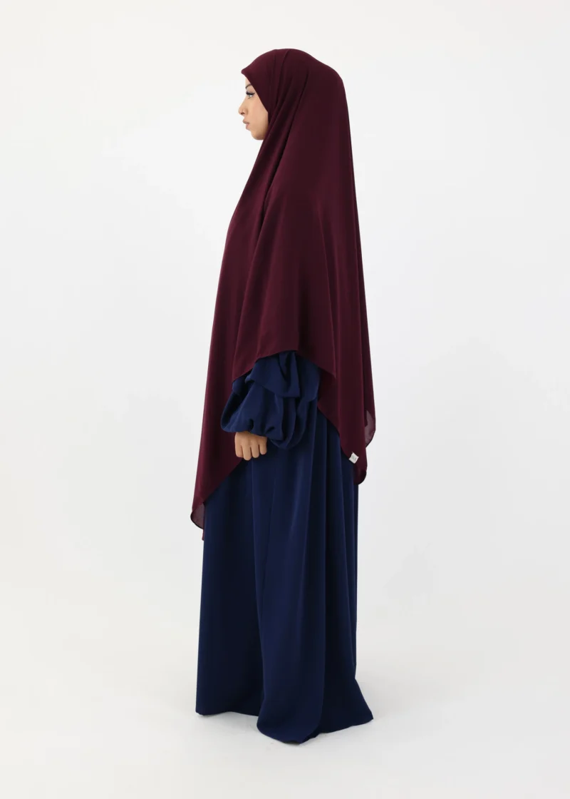 Mega Square Hijab - Smooth Premium Chiffon  - Dark Purple - Image 4