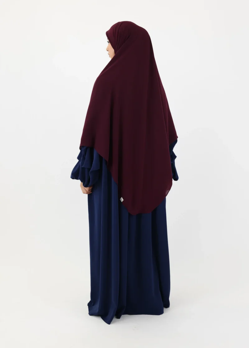 Mega Square Hijab - Smooth Premium Chiffon  - Dark Purple - Image 3