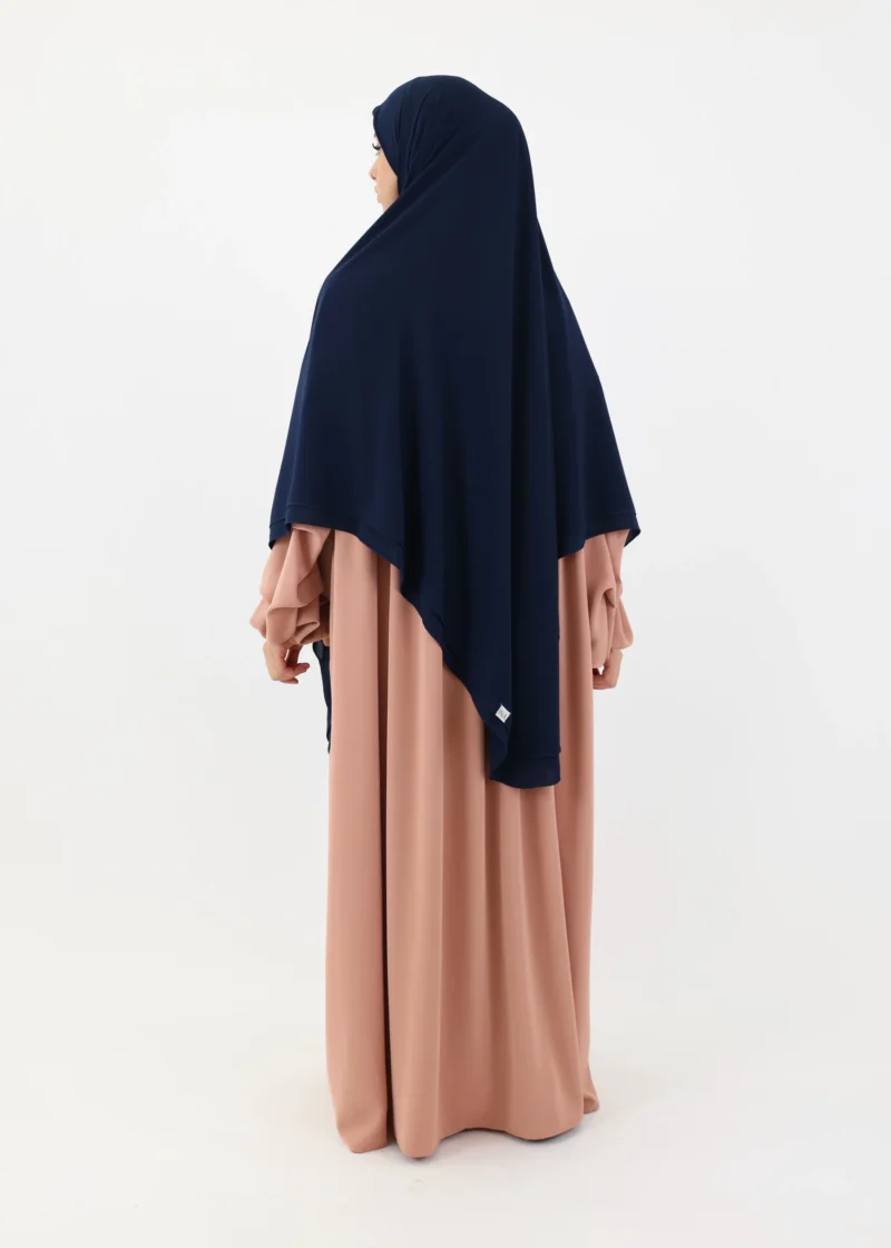 Mega Square Hijab - Smooth Premium Chiffon  - Navy - Image 3