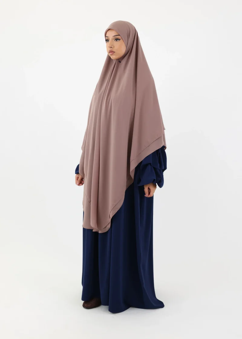 Mega Square Hijab - Smooth Premium Chiffon  - Soft Taupe - Image 6