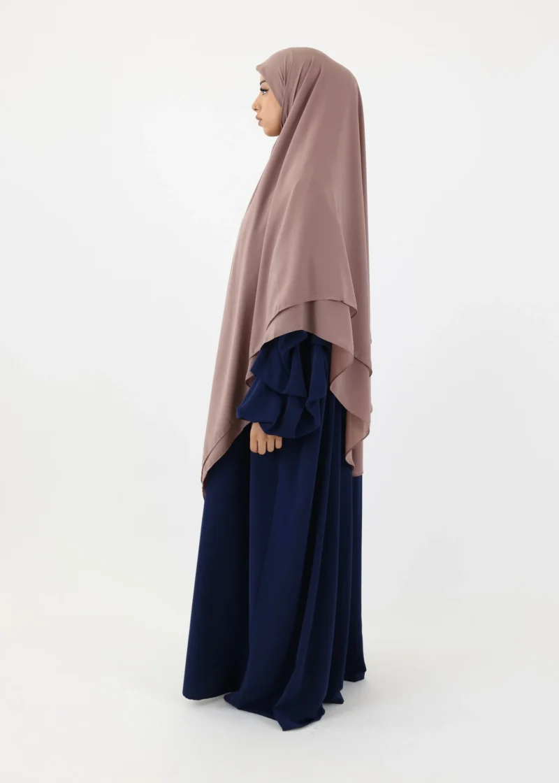 Mega Square Hijab - Smooth Premium Chiffon  - Soft Taupe - Image 4
