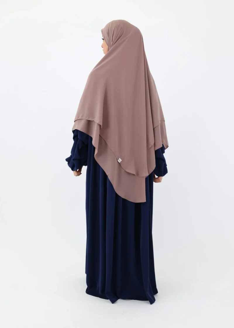 Mega Square Hijab - Smooth Premium Chiffon  - Soft Taupe - Image 3