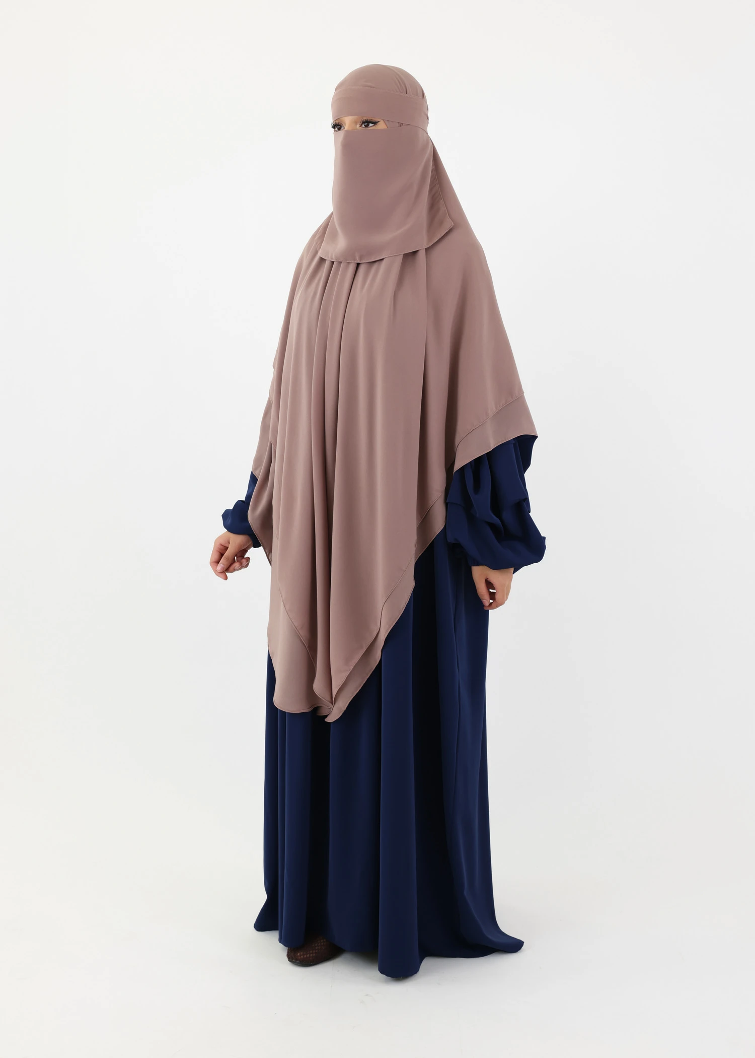 Mega Square Hijab - Smooth Premium Chiffon  - Soft Taupe