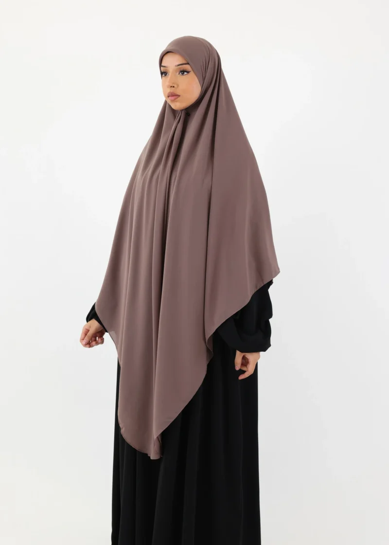 Mega Square Hijab - Smooth Premium Chiffon  - Taupe