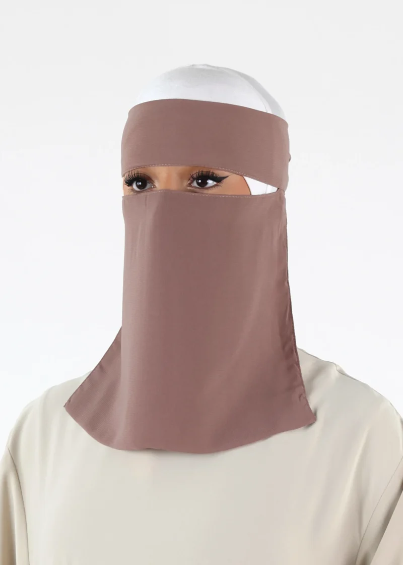Alternative view of Full Niqab Short - No Pinch - Soft Taupe