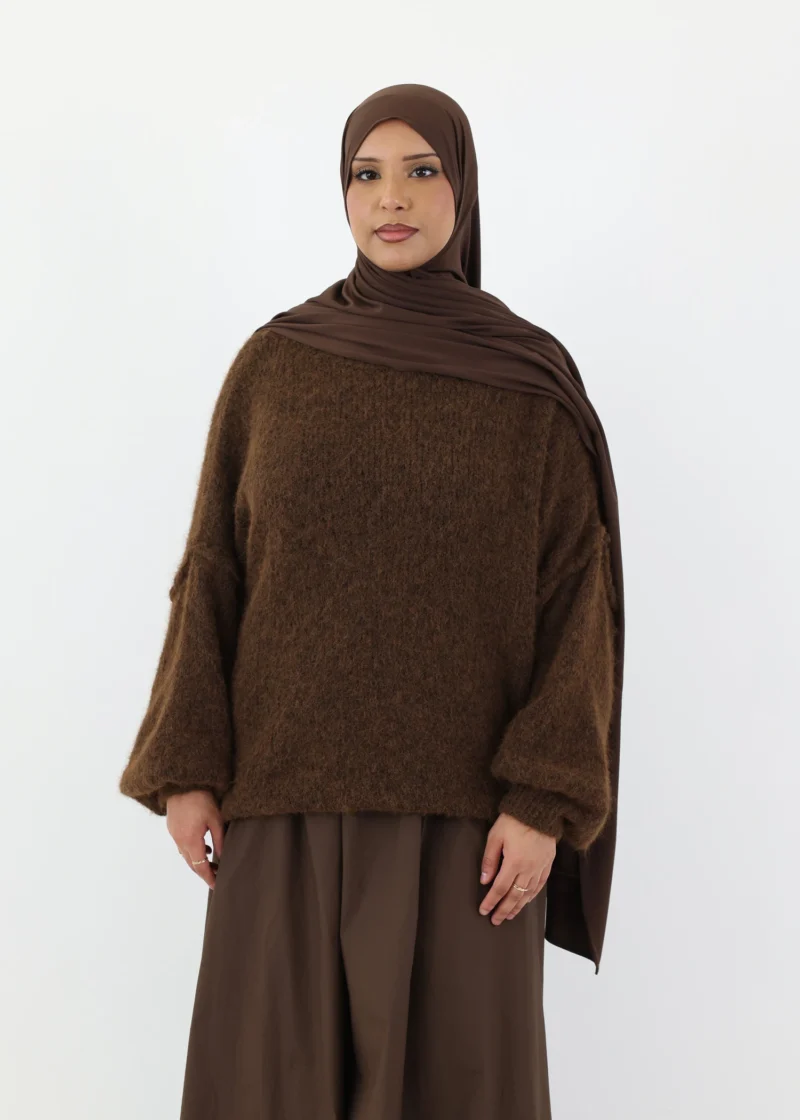 Oversized Jumper - Coffee - Image 3