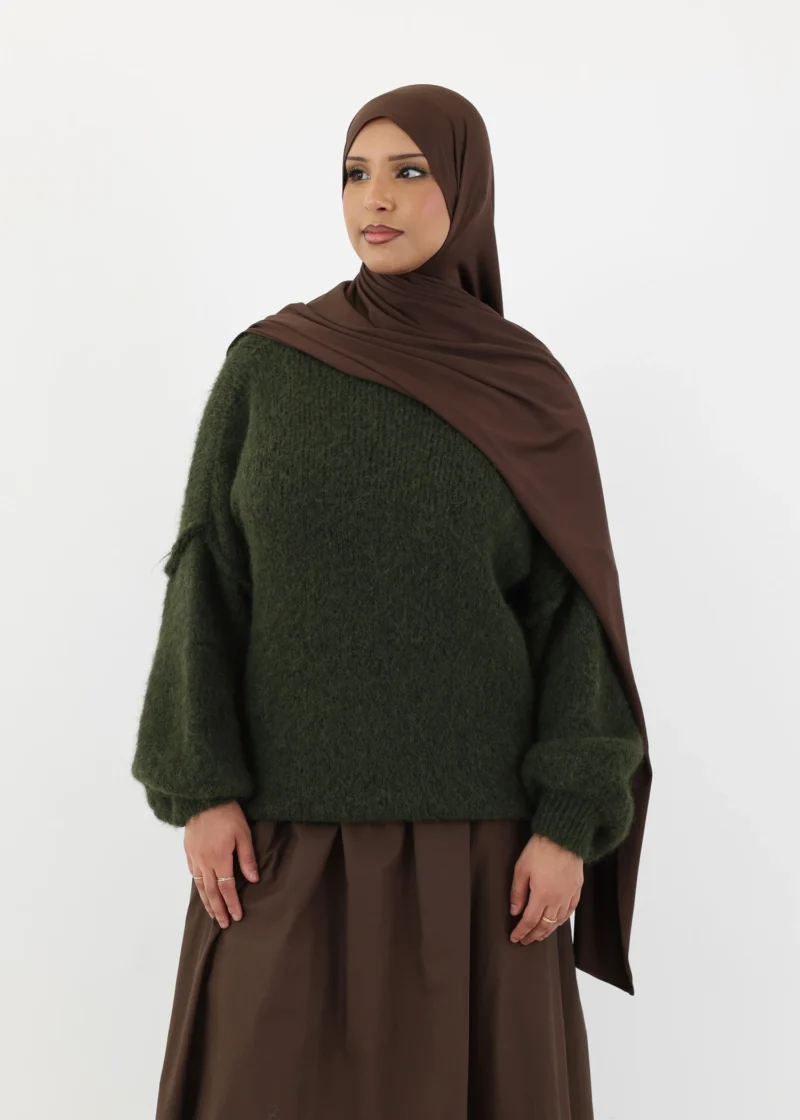 Oversized Jumper - Khaki - Image 3
