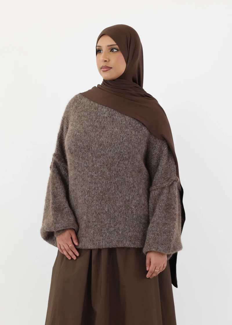 Alternative view of Oversized Jumper - Taupe