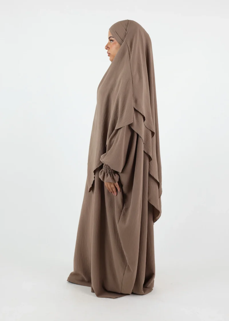 Alternative view of ABAYA & KHIMAR 2 Layer SET Taupe