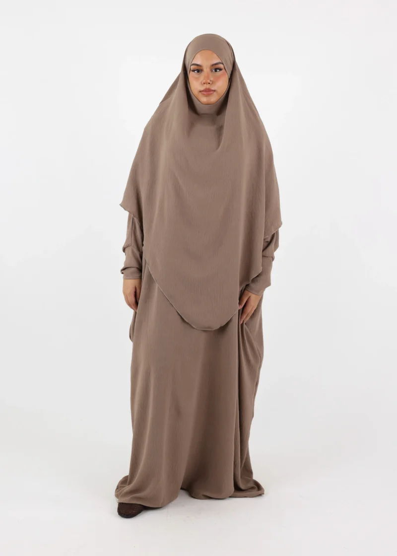 ABAYA & KHIMAR SET Taupe - Image 5