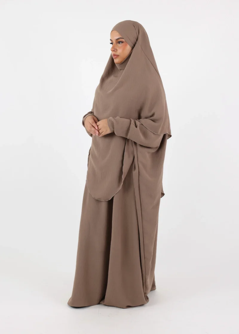 ABAYA & KHIMAR SET Taupe - Image 4