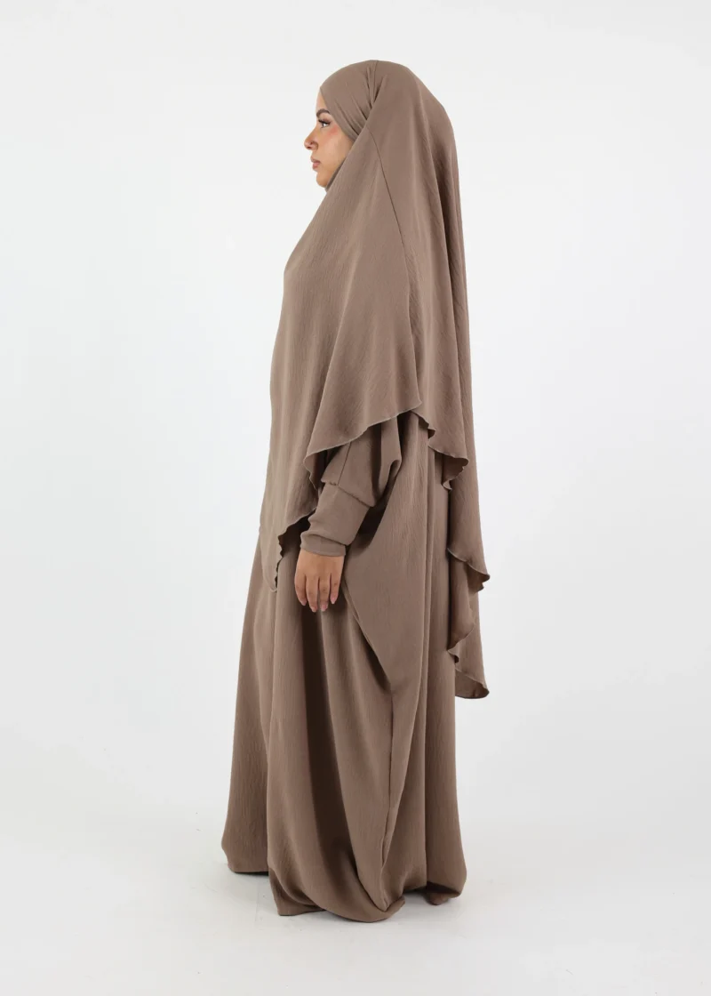 ABAYA & KHIMAR SET Taupe - Image 3