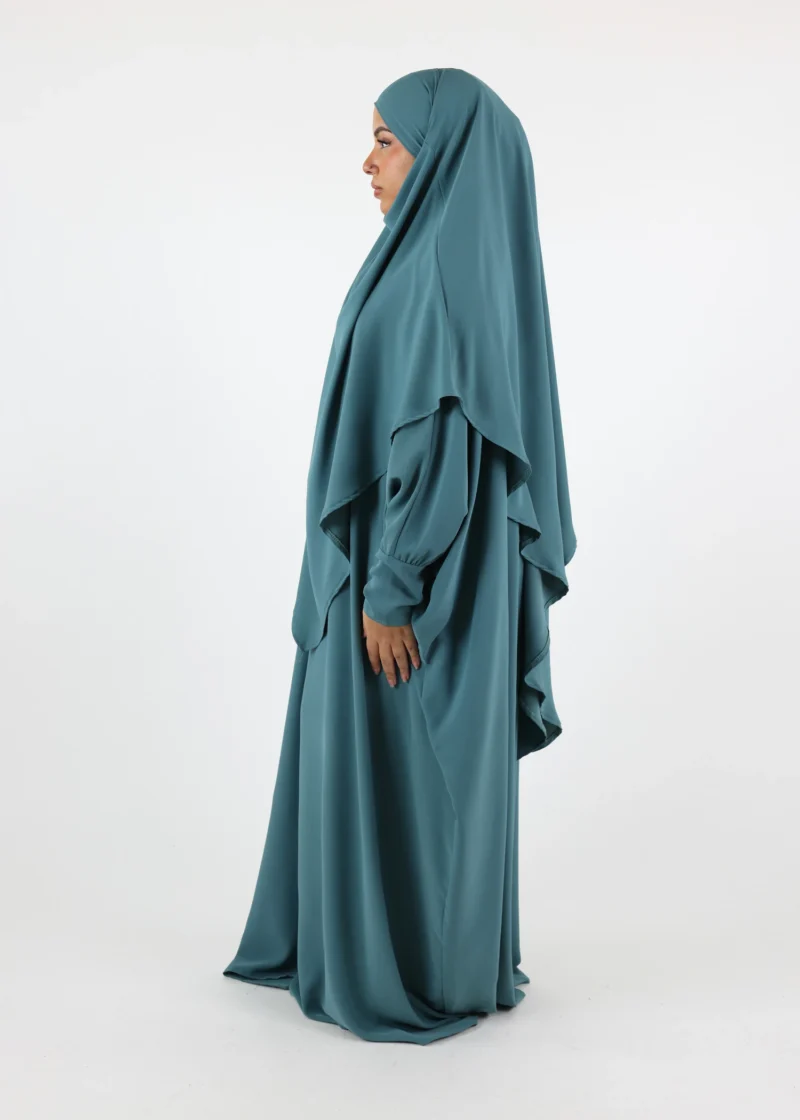 ABAYA & KHIMAR SET Medina Dusty Jade - Image 4