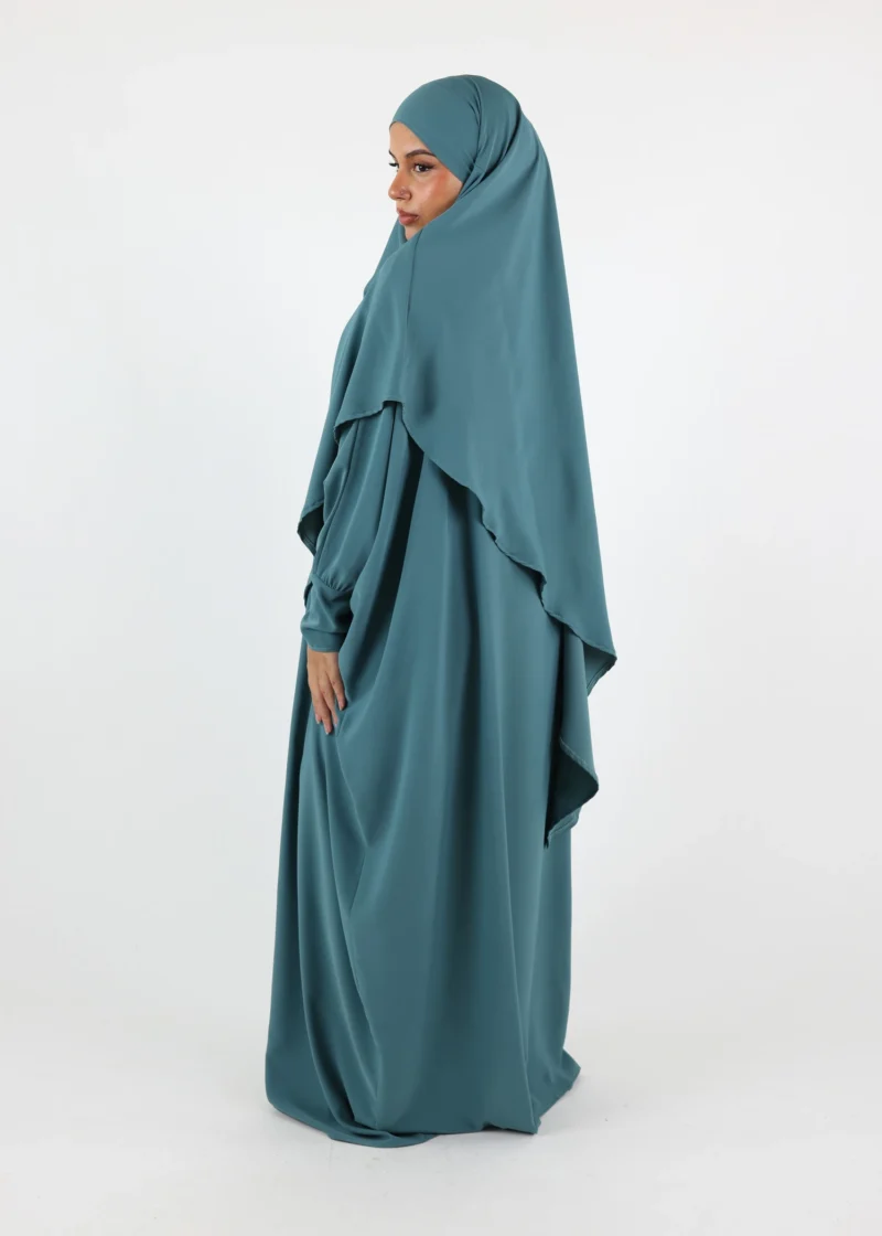 ABAYA & KHIMAR SET Medina Dusty Jade - Image 3