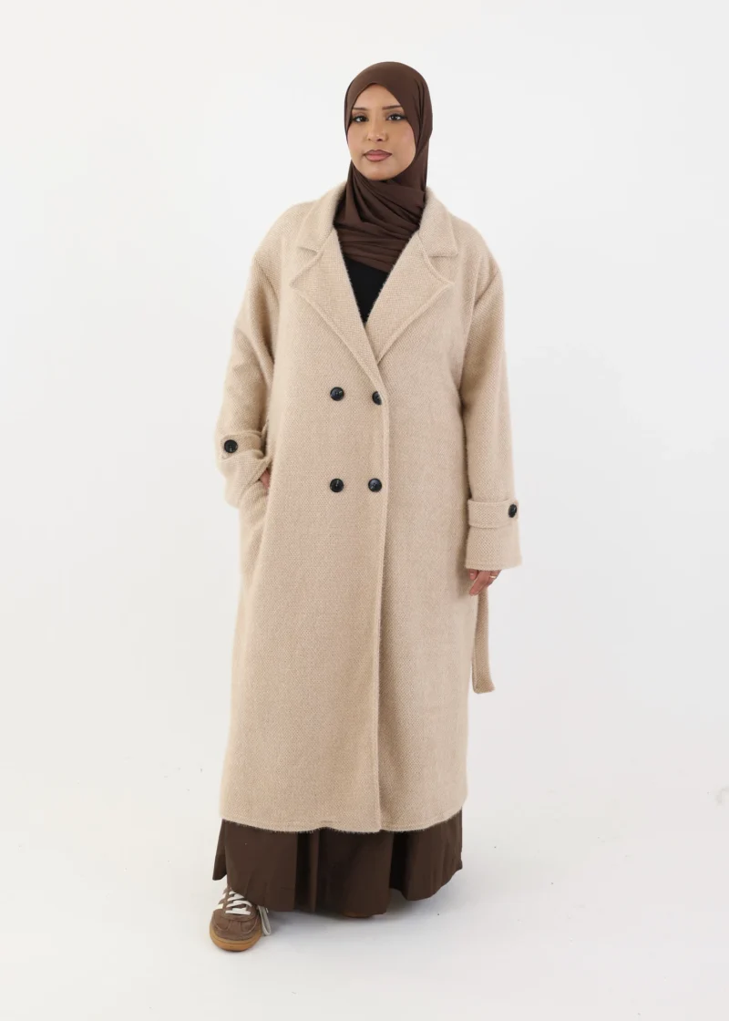 Alternative view of Textured Trench Coat - Cream